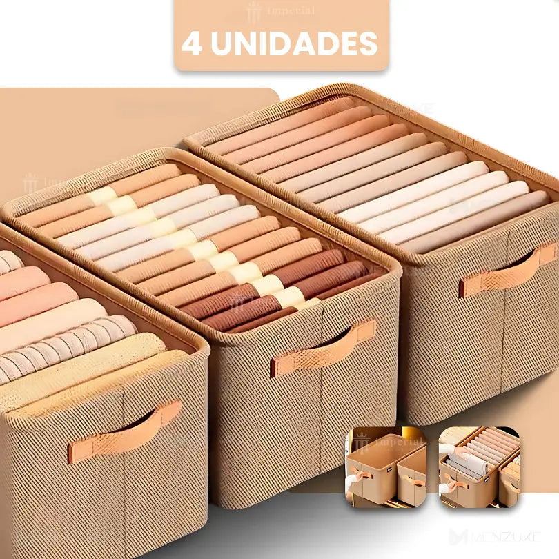 [Compre 1 Leve 4] Organizador de Roupas Dobrável Imperial Box® - Queima de Estoque! 🔥